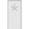 Ekena Millwork Standard Foster Star Plinth Block With Beveled Edge, 3"W x 6"H x 1"P PBP030X060X100FOS07 - alternate 3